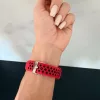 Xiaomi Smart Band 8/9/10-Lélegző szilikon óraszíj/piros-fekete