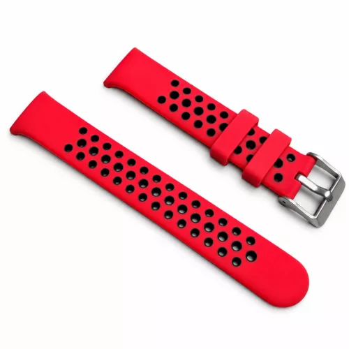Xiaomi Smart Band 8/9/10-Lélegző szilikon óraszíj/piros-fekete