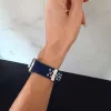 Xiaomi Smart Band 8/9/10-Lélegző szilikon óraszíj/kék-fehér