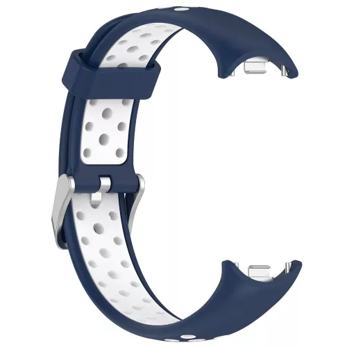 Xiaomi Smart Band 8/9/10-Lélegző szilikon óraszíj/kék-fehér