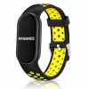 Xiaomi Smart Band 8/9/10-Lélegző szilikon óraszíj/fekete-sárga