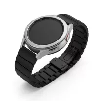 MYBANDZ Nagy láncszemes fém óraszíj / fekete / 22mm