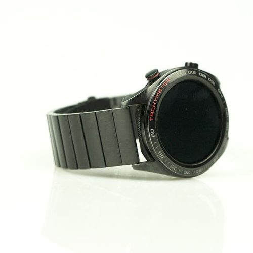 MYBANDZ Nagy láncszemes fém óraszíj / fekete / 22mm