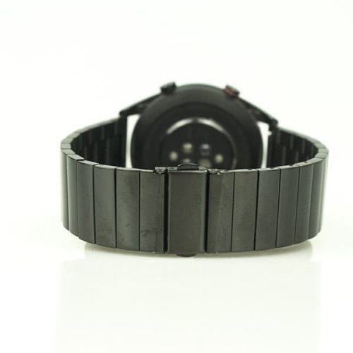 MYBANDZ Nagy láncszemes fém óraszíj / fekete / 22mm