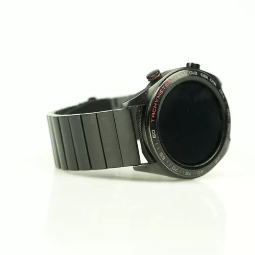 MYBANDZ Nagy láncszemes fém óraszíj / fekete / 22mm