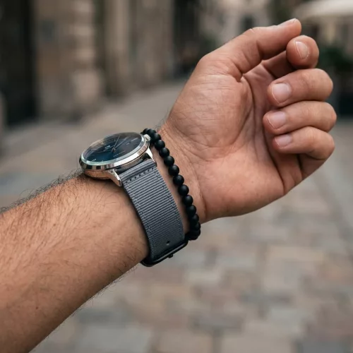 MYBANDZ Szövet óraszíj /szürke/ 18mm