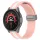 Mybandz csíkos mágneszáras óraszíj-púder-fehér 20mm