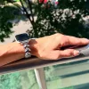 Apple Watch Crystal Bloom láncszemes fém óraszíj /ezüst/ 40/41/42mm