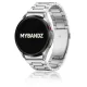 MYBANDZ Klasszikus fém óraszíj rés nélkül - ezüst Samsung Galaxy Watch 4-5-6-7