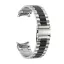 MYBANDZ Klasszikus fém óraszíj rés nélkül - ezüst-fekete Samsung Galaxy Watch 4-5-6-7