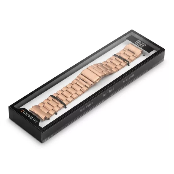 MYBANDZ Klasszikus fém óraszíj rés nélkül - rosegold Samsung Galaxy Watch 4-5-6-7