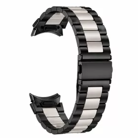   MYBANDZ Klasszikus fém óraszíj rés nélkül - fekete-ezüst Samsung Galaxy Watch 4-5-6-7