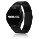 MYBANDZ Klasszikus fém óraszíj rés nélkül - fekete Samsung Galaxy Watch 4-5-6-7