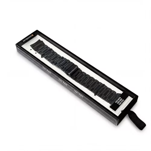 MYBANDZ Klasszikus fém óraszíj rés nélkül - fekete Samsung Galaxy Watch 4-5-6-7