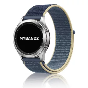   MYBANDZ Tépőzáras rugalmas szövet óraszíj - alaszkai kék/ 20mm