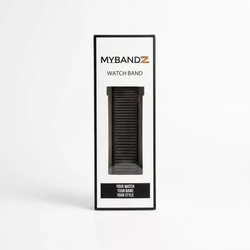 MYBANDZ Tépőzáras rugalmas szövet óraszíj / szürke / 22mm