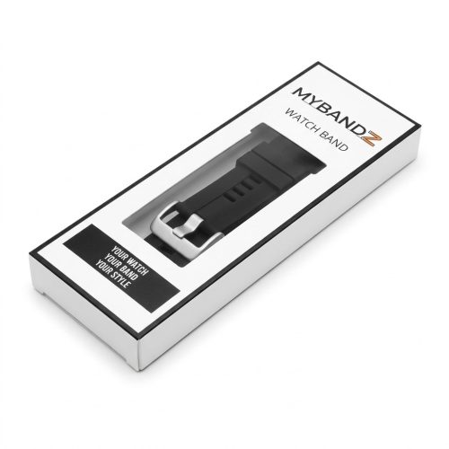 MYBANDZ Sportos szilikon óraszíj - fekete/ 22mm