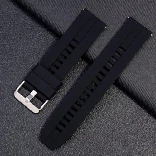 MYBANDZ Sportos szilikon óraszíj - fekete/ 22mm