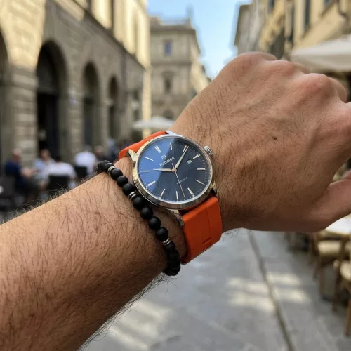 MYBANDZ Sportos szilikon óraszíj - narancs/ 22mm