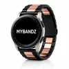MYBANDZ Klasszikus fém óraszíj /fekete-rosegold/ 22mm