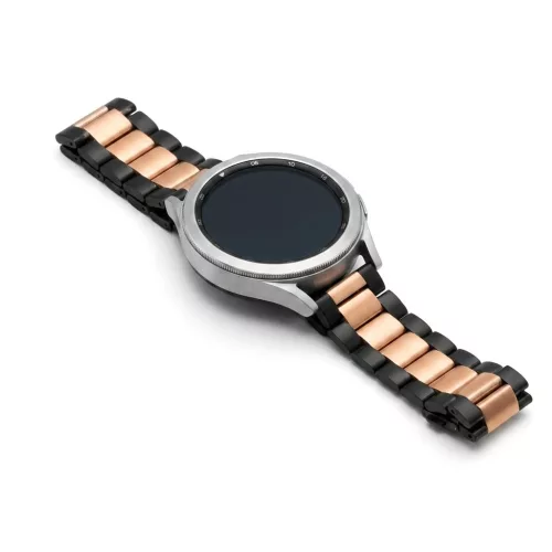 MYBANDZ Klasszikus fém óraszíj /fekete-rosegold/ 22mm