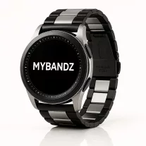 MYBANDZ Klasszikus fém óraszíj /fekete-ezüst/ 22mm