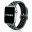 Apple Watch lélegző szilikon óraszíj /zöldeskék-fekete/ 40/41 és 42mm