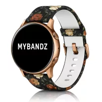   MYBANDZ Szilikon óraszíj rosegold csattal (virágmintás) / 20mm