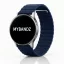 MYBANDZ Mágneses loop bőróraszíj /sötétkék/ / 20mm