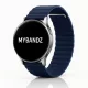 MYBANDZ Mágneses loop bőróraszíj /sötétkék/ / 20mm