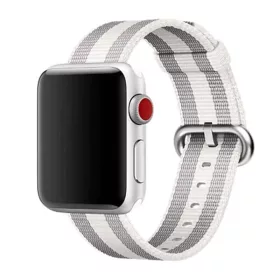   Apple Watch szövet óraszíj /fehér csíkos/ 44/45/46/49 mm