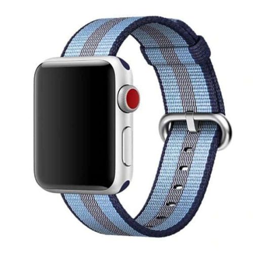 Apple Watch szövet óraszíj /kék csíkos/ 42/44/45/49 mm