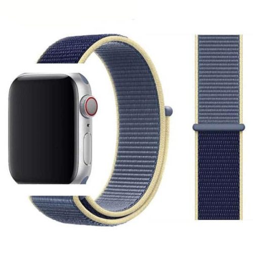 Apple Watch rugalmas szövet óraszíj /kék-sárga/ 38/40/41 mm