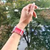 Apple Watch rugalmas szövet óraszíj /piros-fehér/ 40/41 és 42mm