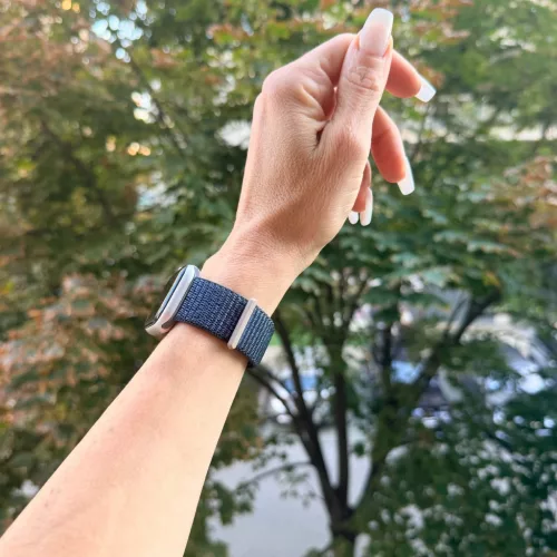 Apple Watch rugalmas szövet óraszíj /kékesfekete/ 40/41 és 42mm