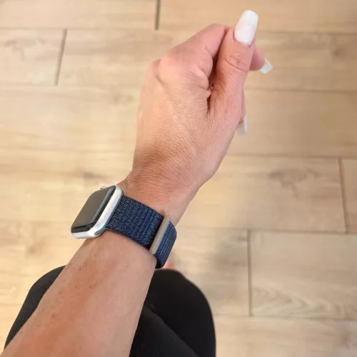 Apple Watch rugalmas szövet óraszíj /kékesfekete/ 44/45/46/49 mm