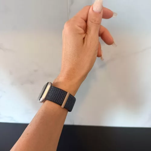 Apple Watch rugalmas szövet óraszíj /kékesfekete/ 44/45/46/49 mm