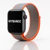 Apple Watch rugalmas szövet óraszíj /szürke-narancs/ 44/45/46/49 mm