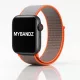 Apple Watch rugalmas szövet óraszíj /szürke-narancs/ 44/45/46/49 mm