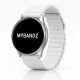 MYBANDZ Mágneses loop bőróraszíj /fehér/ / 20mm
