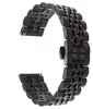 MYBANDZ Pearlmaster láncszemes fém óraszíj / fekete / 22mm