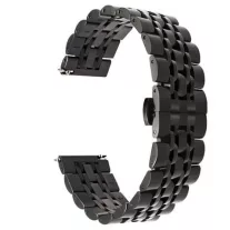   MYBANDZ Pearlmaster láncszemes fém óraszíj / fekete / 22mm