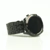 MYBANDZ Pearlmaster láncszemes fém óraszíj / fekete / 22mm