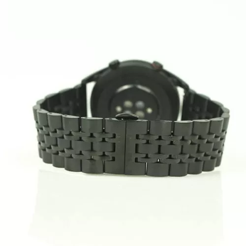 MYBANDZ Pearlmaster láncszemes fém óraszíj / fekete / 22mm