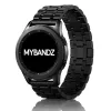 MYBANDZ Pearlmaster láncszemes fém óraszíj / fekete / 22mm