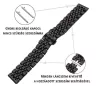 MYBANDZ Pearlmaster láncszemes fém óraszíj / fekete / 22mm