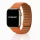 Apple Watch két részes mágneses bőróraszíj /narancs/ 40/41 és 42mm