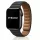 Apple Watch két részes mágneses bőróraszíj /fekete/ 40/41 és 42mm