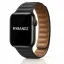 Apple Watch két részes mágneses bőróraszíj /fekete/ 40/41 és 42mm