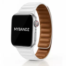   Apple Watch két részes mágneses bőróraszíj /fehér/ 44/45/46/49 mm